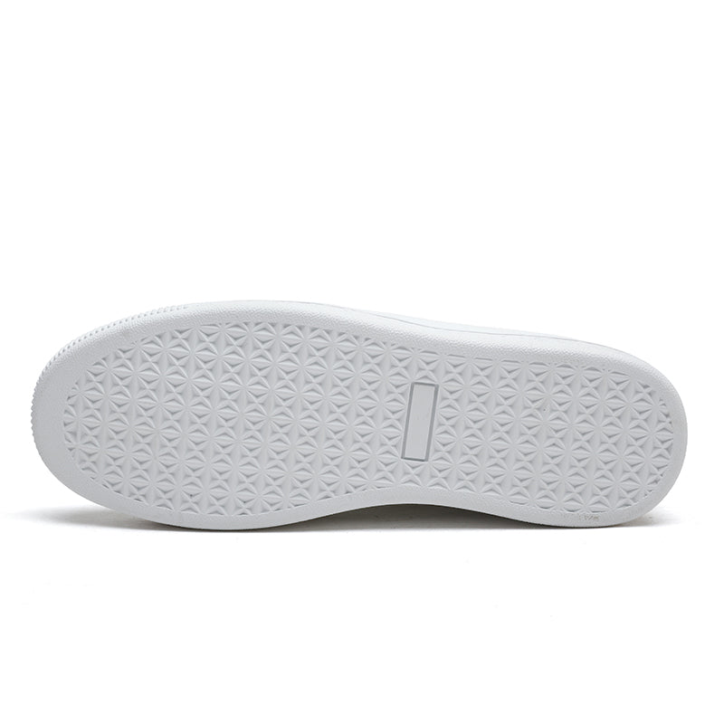 Women's white tennis shoes, PU leather sports shoes and casual walking shoes